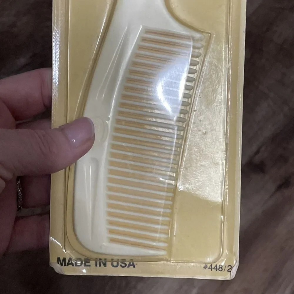 Goody Purse Size Unbreakable Super Comb Vintage 80s NOS Cream
